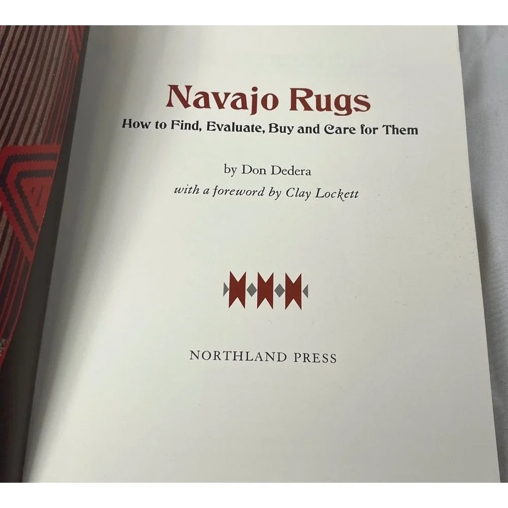 Navajo Rugs Don Dedera 1975 First Edition Northland Press Softcover Book